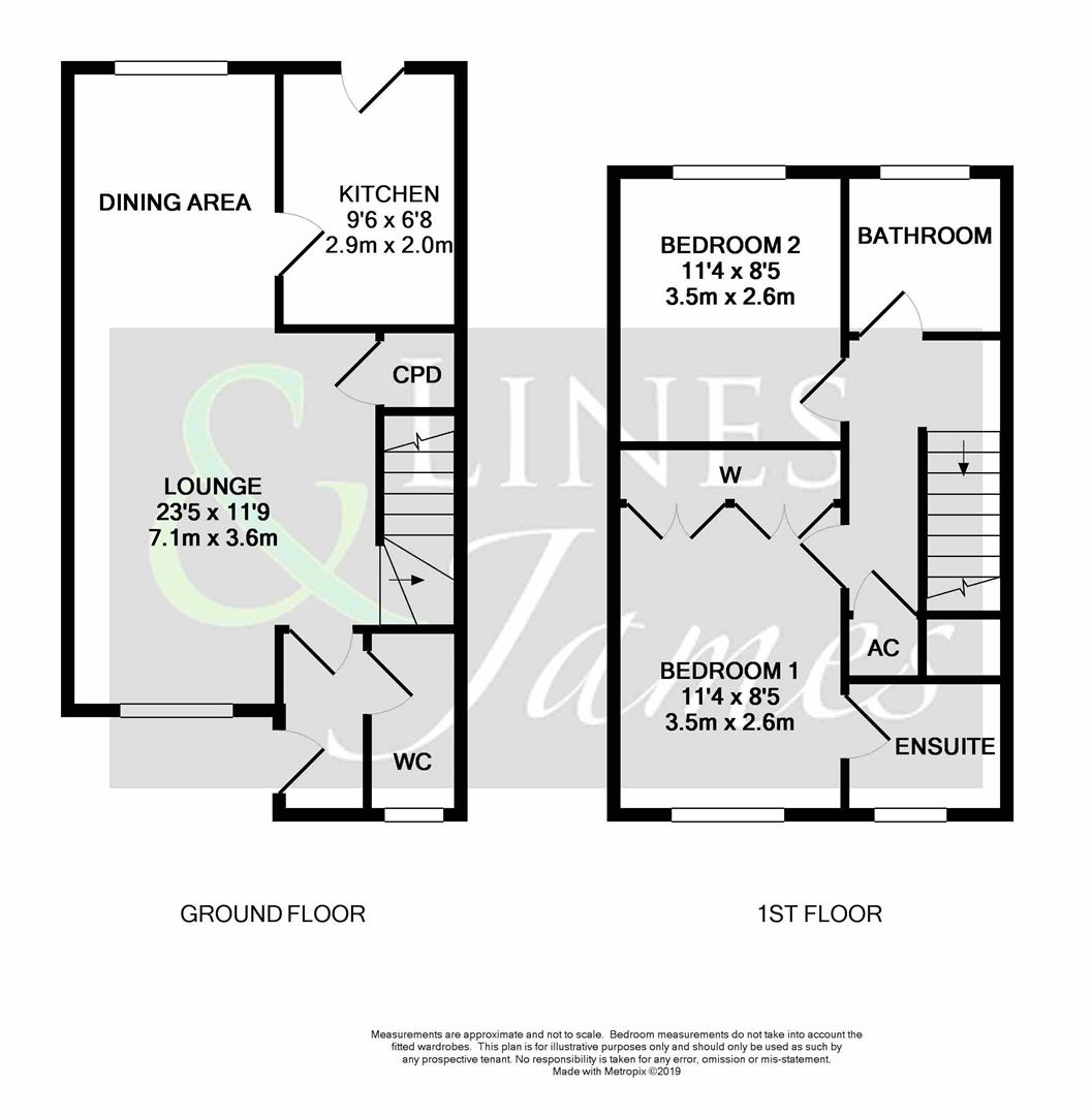 Floorplan for Burns Close, Horsham